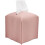 Boîte à mouchoirs en similicuir rose 5 x 5 x 5 pouces 1