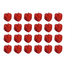 Candele a LED a forma di cuore, rosse, confezione da 24