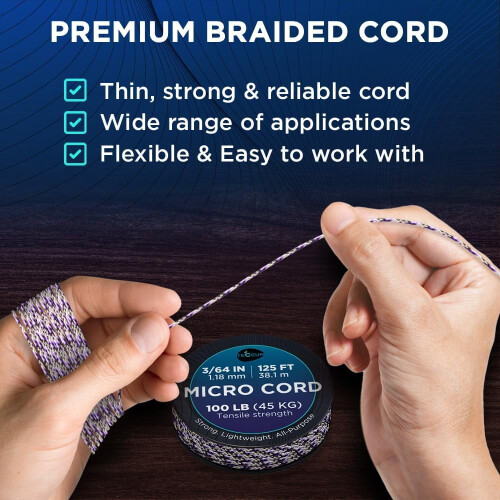 Μικρό Paracord 1,18 χιλ. x 125 πόδια Μωβ Φίδι 2