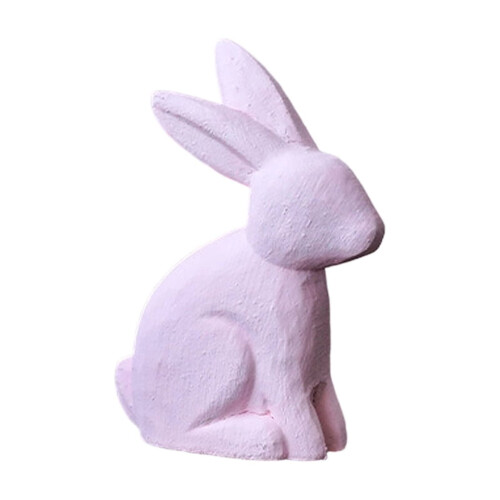 Handgemaakte houten paashaasfiguur 1