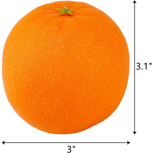 24 arance artificiali realistiche 3,1x3 pollici 1