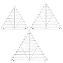 60-Acryl-Dreiecklineal-Set – 3-teilig, 8/9/10 Zoll