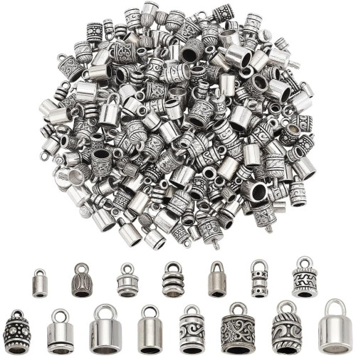 Embouts de câble en alliage d'argent, lot de 6, 8–14 mm