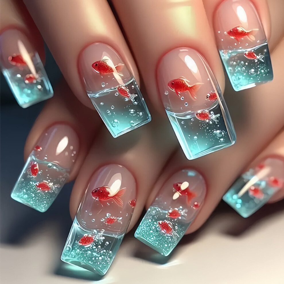 Fake Nails Glues on Nails False Nails Acrylic Nails Artificial False Nails for Diys Nails Art Designs