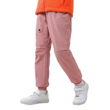 Waterproof Hiking Trousers for Kids, Elastic Waist, Thickened Jogging Pants – Compatible with Boys & Girls, Pink, 6-7 Years
