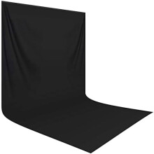 10x20 ft Black Backdrop Cloth for Photoshoot, Party, Studio & TV – Compatible with Photography & Video