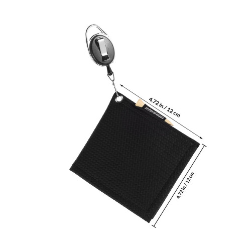 Soft PU and Towel Material Golf Cleaning Cloth with Retractable Pull Rope 1