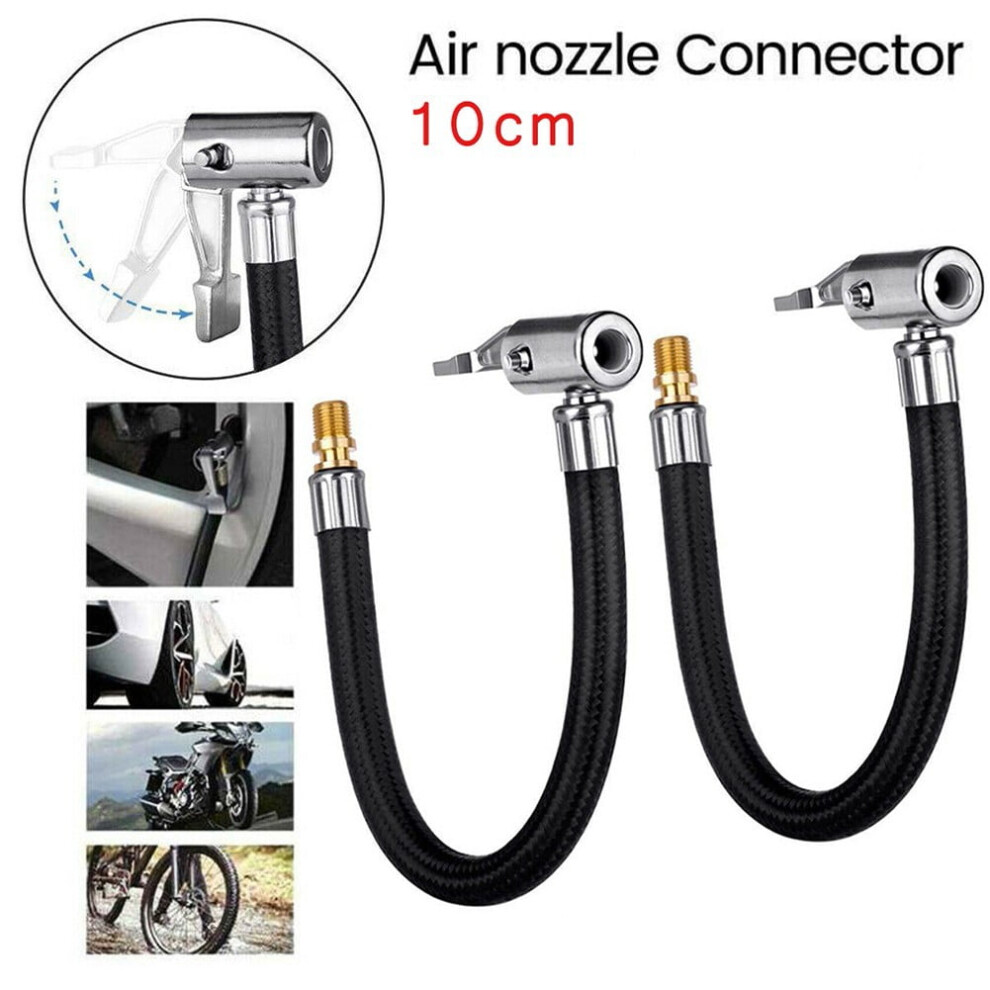 10Cm Car Tire Valve Connect Air Inflator Pump Extension Hose Tube Adapter 2Pcs 9426043182328