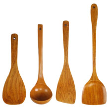 Wooden Kitchen Utensil Set – Non-Stick Safe, Heat