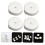 100 embouts de boucles d'oreilles en mousse blanche, forme de disque 5