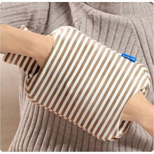 Hot Water Bottle, 2L Hot Water Bag with Cover, Warm Water Bag with Hand Pocket, Brown