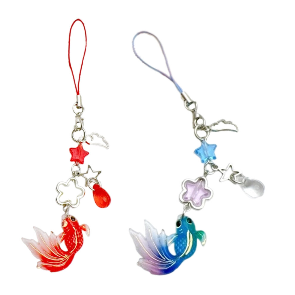 Fish Star Beaded Phone Charm Unique Designs Adds Touch Resin Texture Handmade Bag Pendant Suitable For Various Occasion 9426043261214