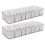 2 pezzi di scatola trasparente per cavi, 7 scomparti, 26x9,5x4,5 cm 1