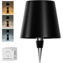 Lampe bouteille noire 3 couleurs pour bars et restaurants (1 unité)