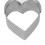 5-Piece Heart Cookie Cutter Set Stainless Steel 5