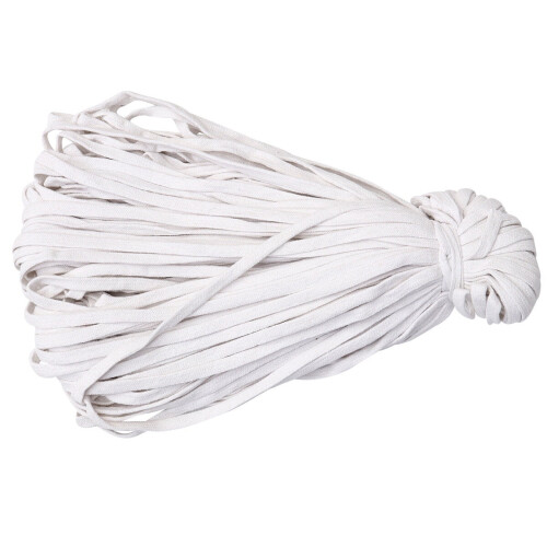 Elastic Rope Cord Flat Cotton Ear Band Knit String Tie Earloop Stretch Spool Sewing Shoelaces Drawstrings Replacement 1