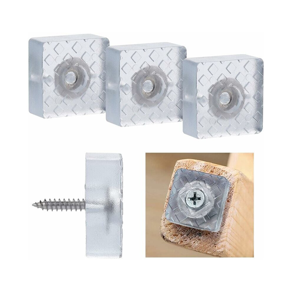 Square Furniture Pads For Chair Leg Feet, Soft And Moisture-Proof Silicone Non-Slip Floor Protectors, Reducing Friction And Vibrations (30Pcs) 9044386823052