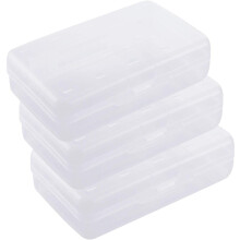 See-through Snap-tight Lid, Stackable Utility Storage Box for Crayons Bobby Pins Beads, Transparent Body Design Large Capacity Organizer for School