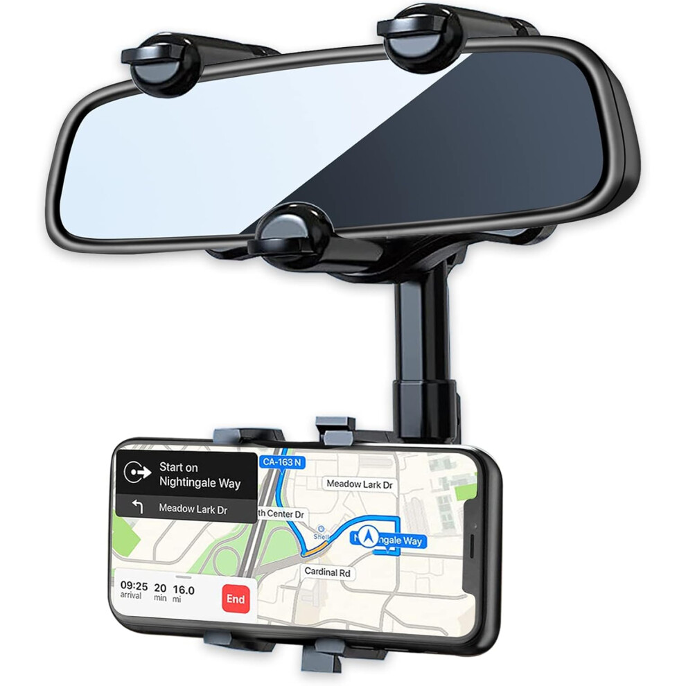 Short Holder Design Car Phone Mount, 360 Rotating For Unobstructed Views, Full-Coverage Shock-Absorbing Protection For Safe Driving, Secure Grip 9044386824158