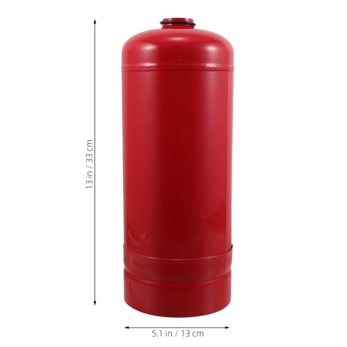 Brandbluscilinder van rood staal, 33 cm, navulbaar. 1