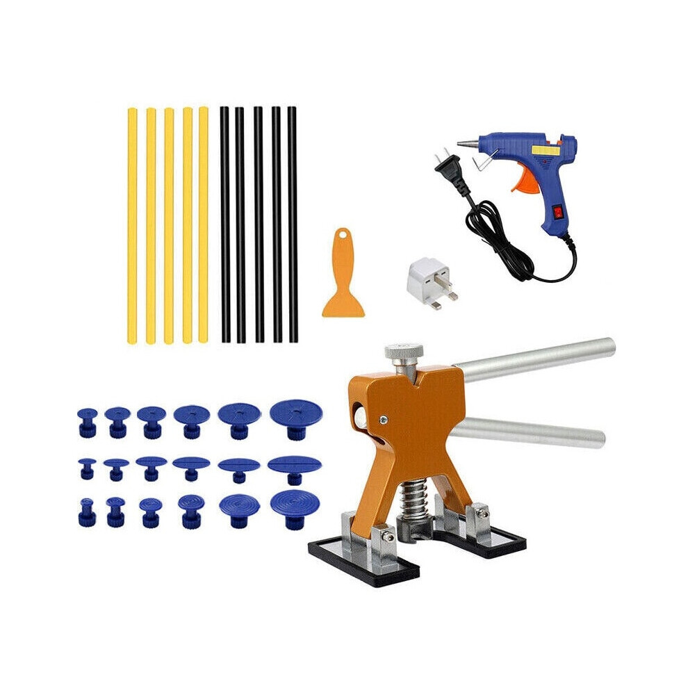Dent Lifter With Soft Silicone Protector, Bridge Dent Puller Kit For Door Ding Removal, Paintless Dent Repair Kit With Adjustable Width And Golden 9044386808615