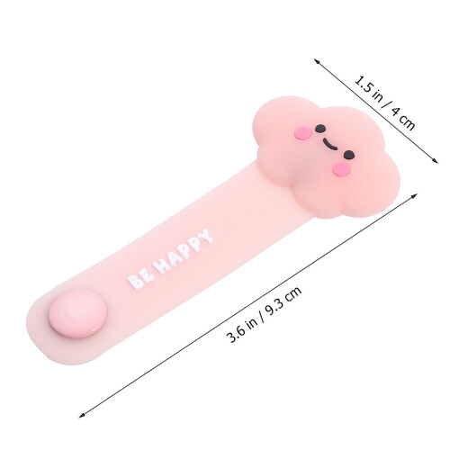 2-pack silikonkabelorganisatörer – rosa, molnformade 2