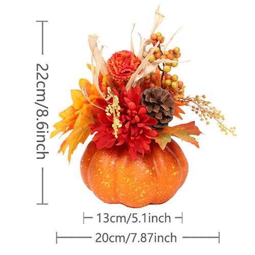 Artificial Pumpkin Fall Centerpiece Set of 3 2