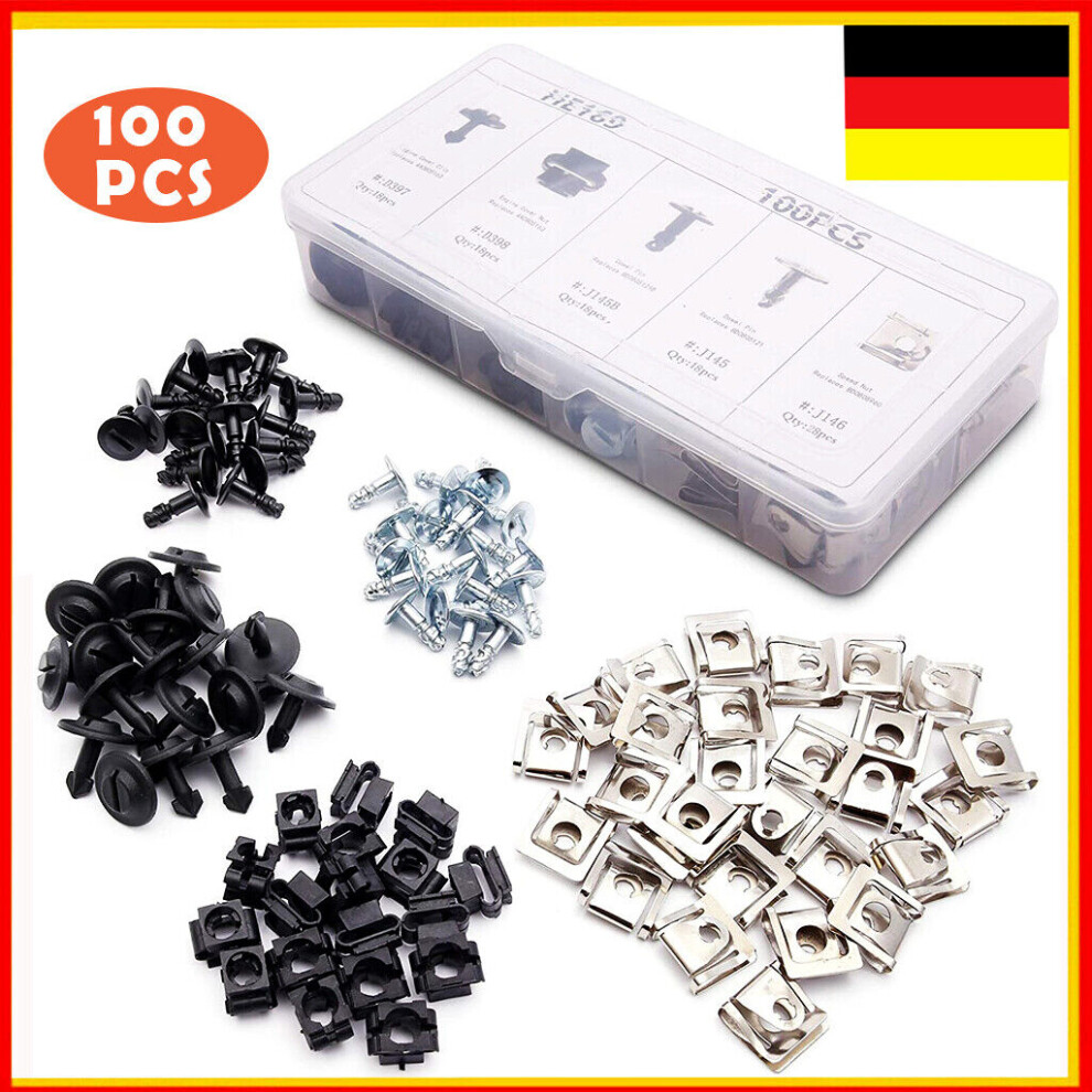 Fastener Clip For Engine Undertray, Extend Engine Life With Anti-Corrosion Fixings, Easy To Install Universally Compatible For Audi Vw Assorted 9044386807793