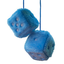 Retro Hanging Ornaments, Fuzzy Dice for Car Mirror with Elegant Craftsmanship, Plush Dice Constructed from Washable Material for Car Interior