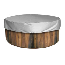 Round Swimming Pool Cover for Hot Tub, Full Coverage Protection Outdoor Spa Protector with Adjustable Drawstring, Tear Resistance Waterproof Fabric