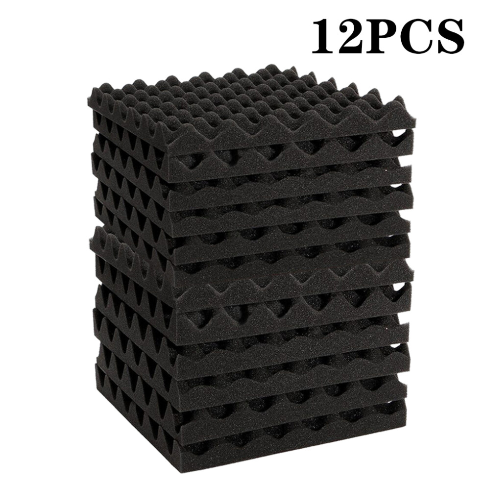 12 Pcs Egg Crate Acoustic Soundproofing Foam Panels 747674411717