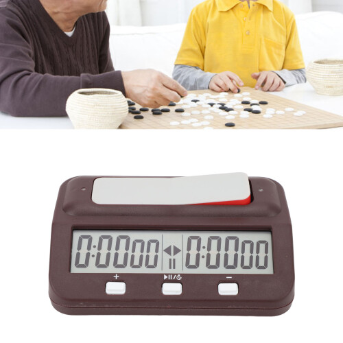 Wine Red Chess Timer with Alarm and Memory