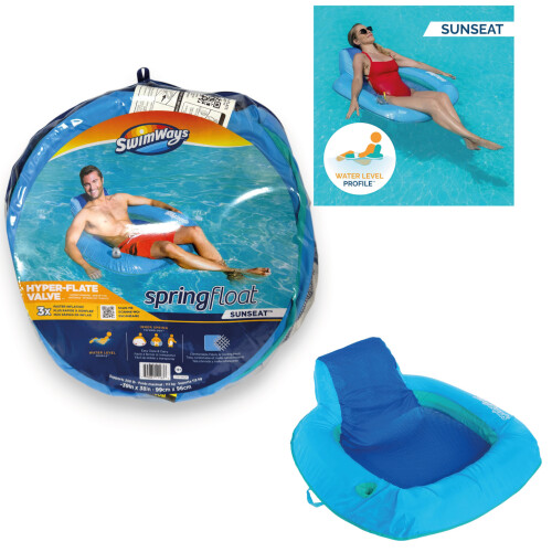 SwimWays Spring Float SunSeat Pool Lounger Mesh