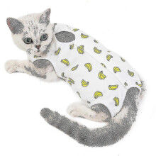 (M, Banana) Cat Surgery Recovery Suit Professional After Surgery Clothes Prevent Licking