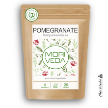Moriveda Moringa Dip Tee Granatapfel, vitamin-, nährstoffreich, ohne Zusätze, 20 Beutel