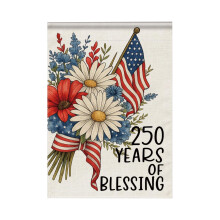 250th Anniversary USA Garden Flag 12x18 in Flax