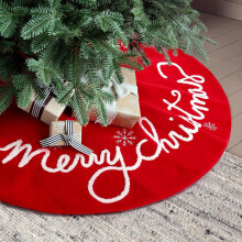Red Felt Christmas Tree Skirt 36 in