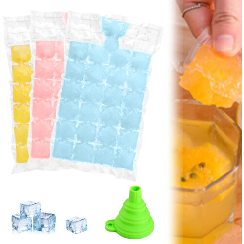 100er-Packung Einweg-Eiswürfelbeutel mit 24 Fächern