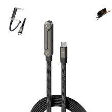 Usynlig holder for ladekabel med sammenleggbart stativ 240W 5ft