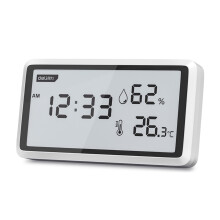 Thermomètre-hygromètre numérique avec affichage de l'heure