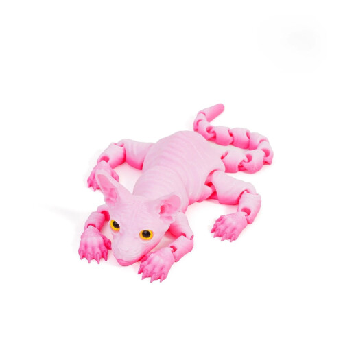 3D-geprinte Sphynx-katfiguur – Realistisch, haarloos