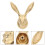Bunny-Shaped Golden Brass Cabinet Knob, 1 Piece 1