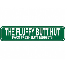 Indicator stradal metalic Fluffy Butt Hut, 40x10 cm
