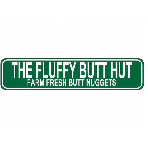 Indicator stradal metalic Fluffy Butt Hut, 40x10 cm