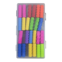 24Pcs Rubber Pencil Grips – Ergonomic Writing Aid, Compatible with Standard Pencils, Mixed Colors, for Right/Left Handed Users