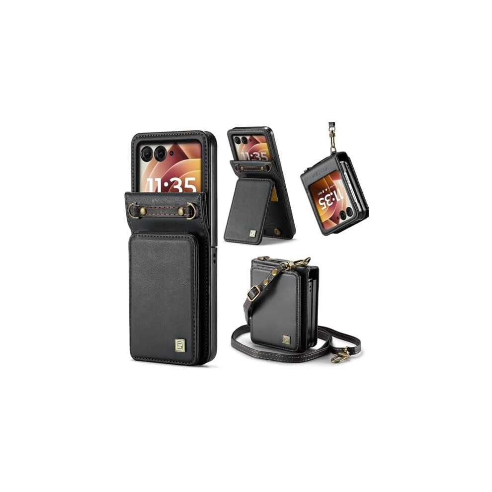 Retro Pu Leather Crossbody Case For Motorola Razr 2024 2025 962125011548