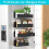 Magnetic Spice Rack for Fridge, Black, 4-Pack 1