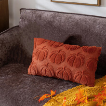 Clúdach Pillow Fionnaidh Bréige Oráiste 19.6x11.8 orlach