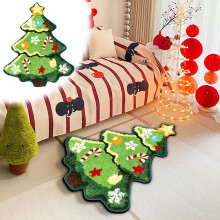 Christmas rug living room 24x16 inch holiday street shape