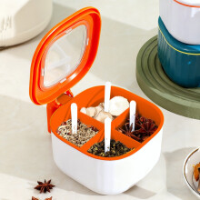 Airtight Spice Organizer with 4 Compartments and Measuring